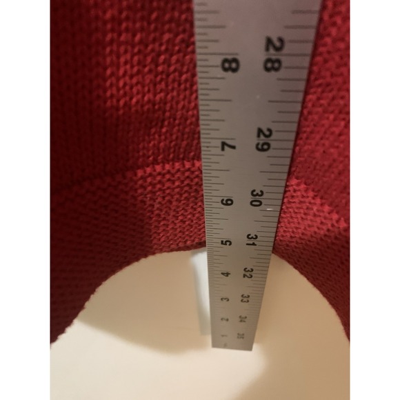 Lauren Ralph Lauren 3X Red Cotton Top Lace Up Crew Neck Long Sleeve Tunic Blouse - Picture 8 of 11